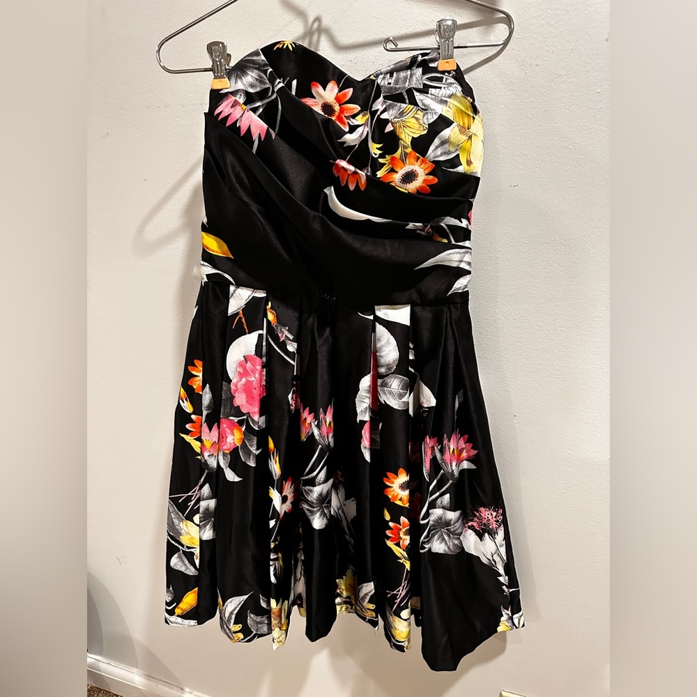 Floral Black Dress